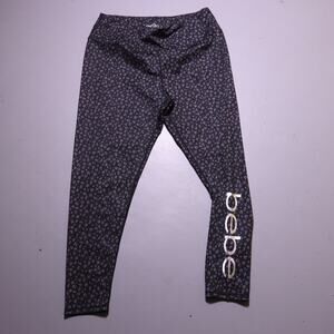bebe Sport women's plus size leggings workout activewear cheetah animal print 2X